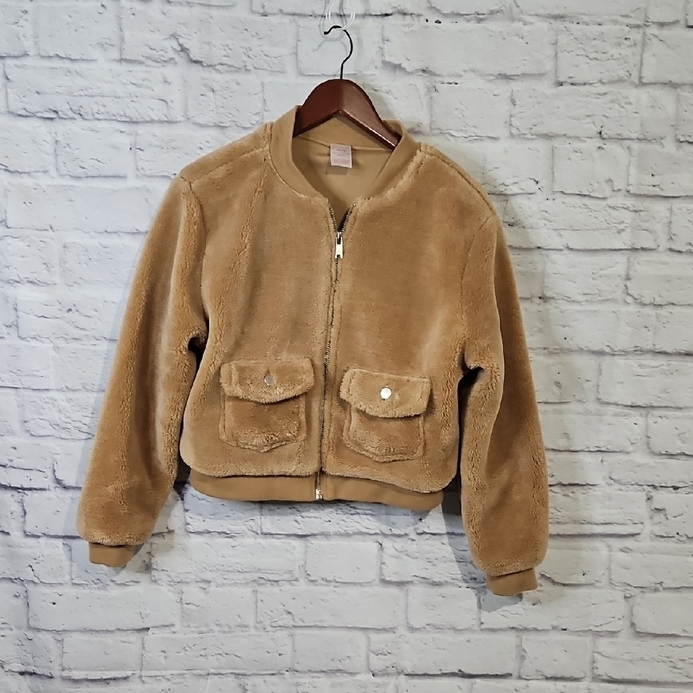 💙 No Boundaries Tan Faux Fur Jacket